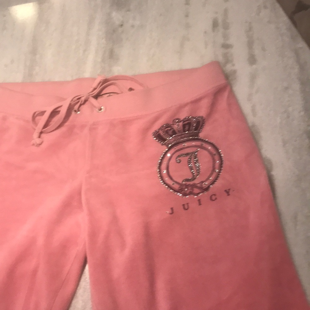 JUICY COUTURE Ltd. edition pink M velvet trk pants